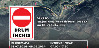Drum județean închis pentru lucrări de modernizare