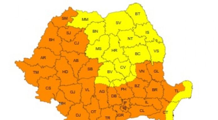 Gorjul, cod portocaliu de caniculă