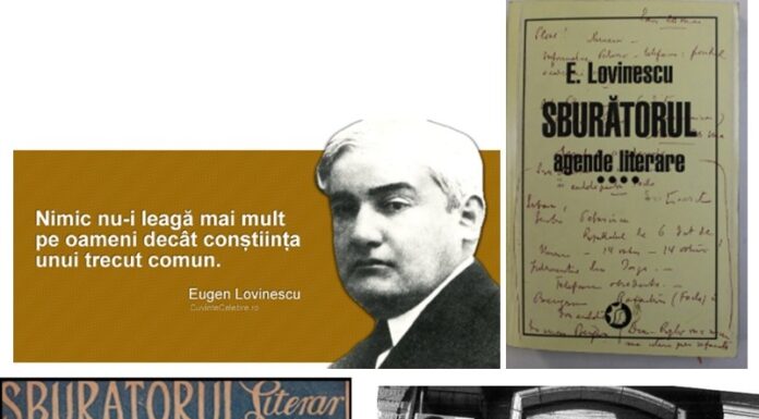 Odiseea „Agendelor” lovinesciene. Personalitatea lui Eugen Lovinescu. Cenaclul sau Cercul ,,Sburătorul” aflat sub patronajul lui Eugen Lovinescu