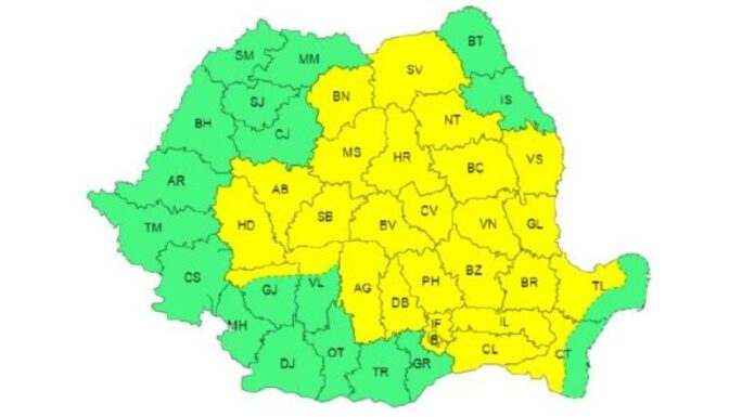 Caniculă și vijelii cu grindină