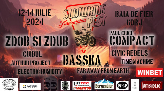 Motoare turate și muzică rock, la Slowride Transalpina Fest