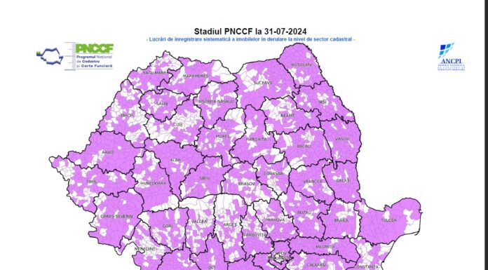 Care este stadiul lucrărilor de cadastrare gratuită în România