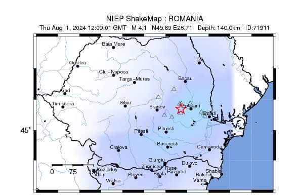 Cutremur de 4,1 în Vrancea