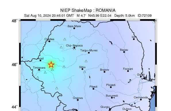 Cutremur de 4,7 azi noapte. S-a simțit și în Gorj