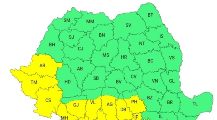 Cod galben de caniculă, în Gorj