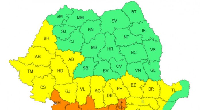 Cod galben de caniculă în Gorj