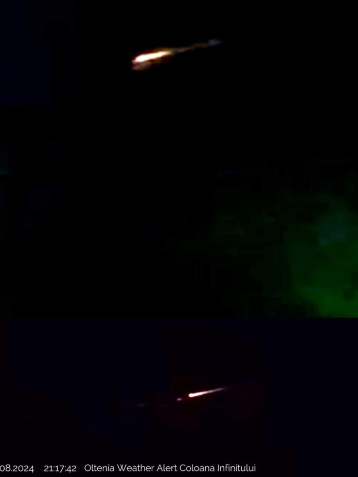 O „minge de foc” a străbătut aseară cerul