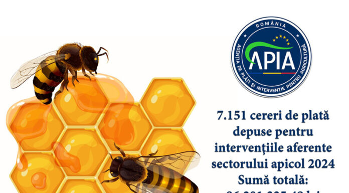 APIA: 7.151 cereri de plată depuse pentru intervenţiile aferente sectorului apicol