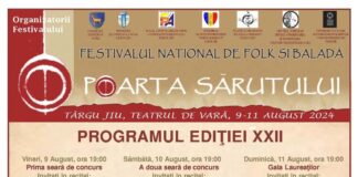 Începe Festivalul ”Poarta Sărutului” de la Târgu Jiu. Ce premii sunt puse la bătaie