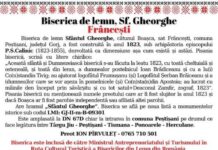 Biserica din lemn de la Frâncești, inclusă în rutele promovate de Ministerul Economiei!