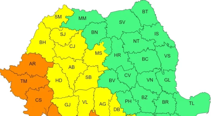 Cod galben de caniculă în Gorj