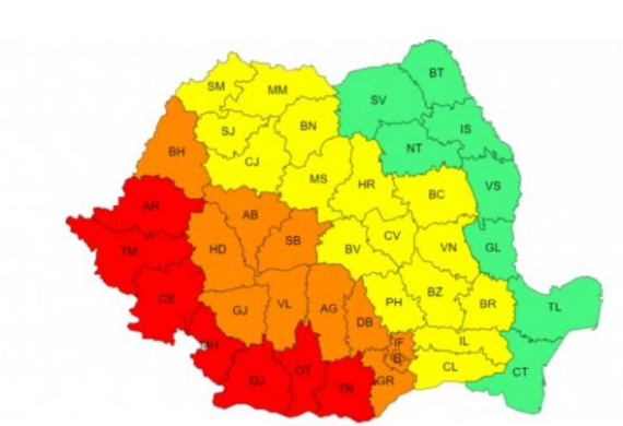 Oltenia, sub cod roșu și portocaliu de caniculă