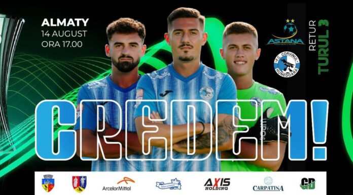 FC Astana – Corvinul Hunedoara, ora 17:00