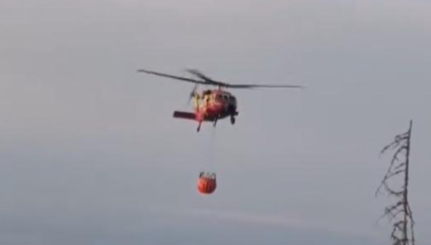 Arde pădurea de la Padeș! Intervenție cu elicopterul Black Hawk