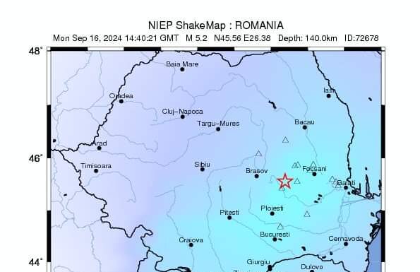Cutremur cu magnitudinea 5,2 în Buzău