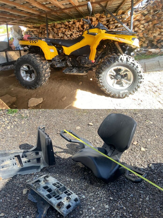 Au furat componente de ATV din parcarea unui hotel din Rânca