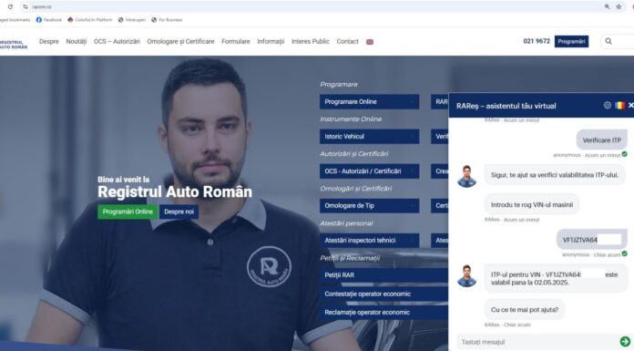 RAReș, noul asistent virtual al Registrului Auto Român