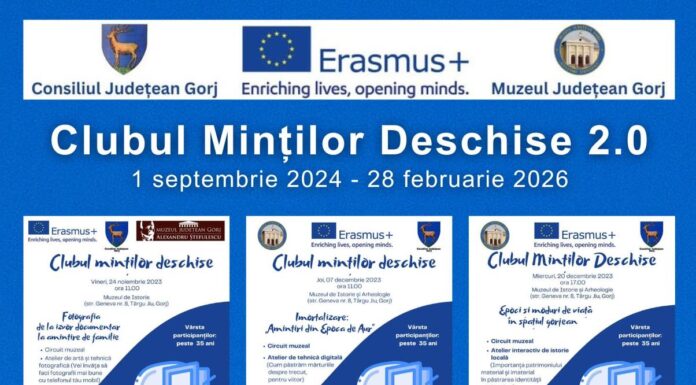 Muzeul Județean Gorj a lansat proiectul „Clubul minților deschise 2.0”