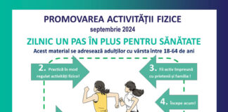 „Zilnic un pas în plus pentru sănătate!” Campanie de promovare a activității fizice