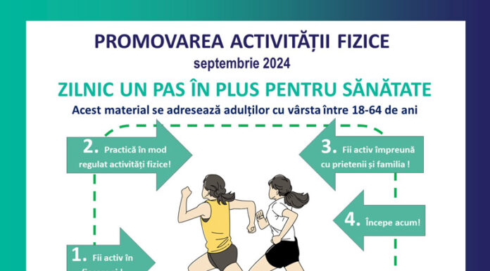 „Zilnic un pas în plus pentru sănătate!” Campanie de promovare a activității fizice