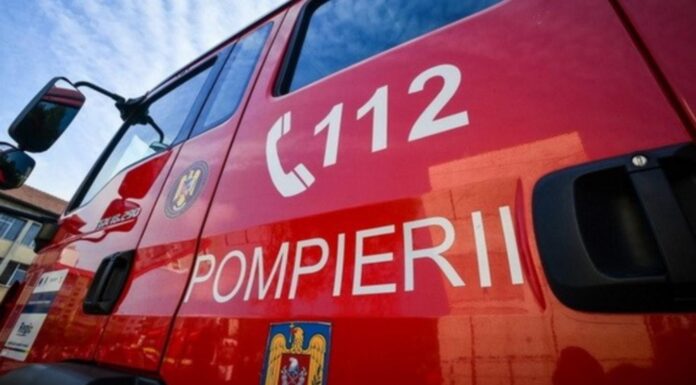 Târgu Jiu: Incendiu mare pe strada Ciocârlău, în apropierea caselor