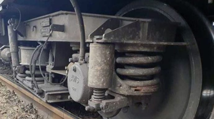 Locomotivă deraiată la Turceni