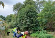 FOTO, Tismana: SGA Gorj a strâns 70 de saci de gunoiae de pe malurile râului
