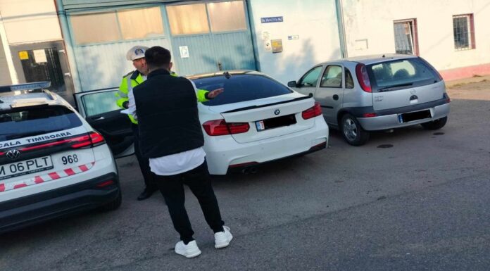 Șofer din Târgu Jiu, prins conducând o mașină neînmatriculată pe străzile din Timișoara