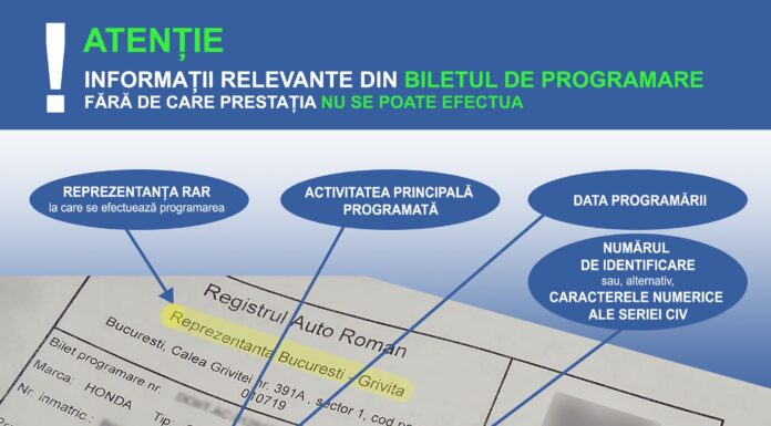 Atenție la efectuarea programărilor la RAR!