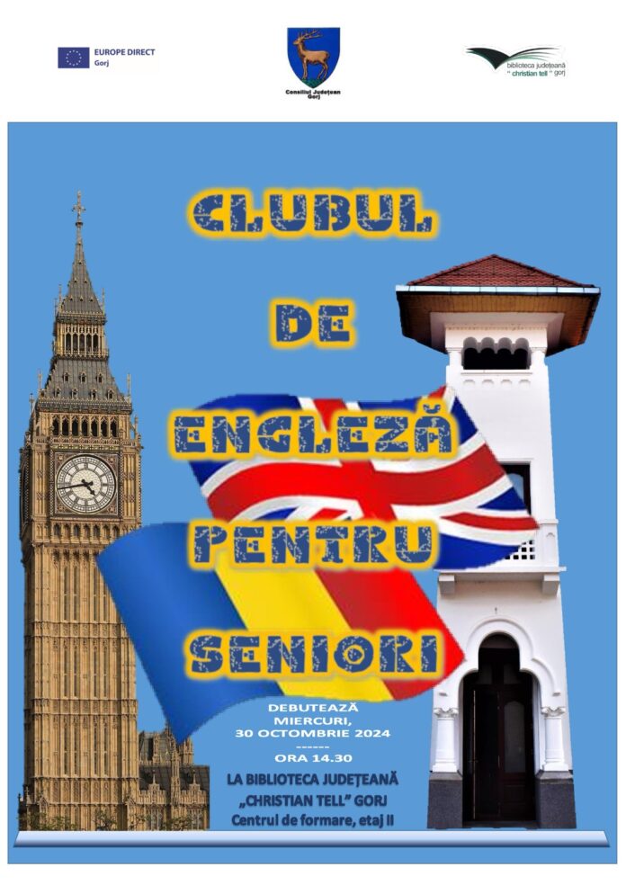 De azi reîncep atelierele de limba engleză pentru seniori, la Biblioteca Județeană