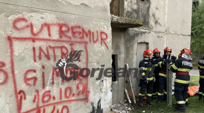 Exercițiu ISU Gorj! Victime ale unui cutremur, „salvate” la Mătăsari!