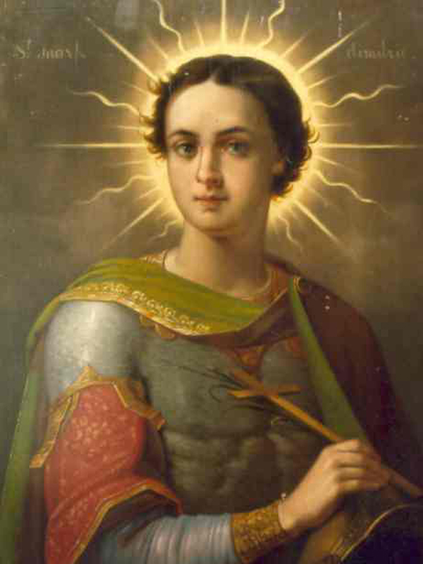 Sfantul Mare Mucenic Dimitrie pictura de Gheorghe Tattarescu expusa in Muzeul Municipiului Bucuresti (1)