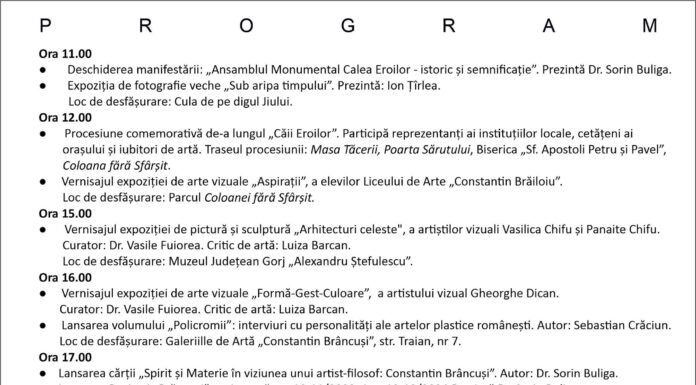 Program complex de manifestări la aniversarea a 86 de ani de la inaugurarea Căii Eroilor