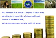 APIA: Plăți în avans pentru peste 50.000 de fermieri, în prima zi de campanie