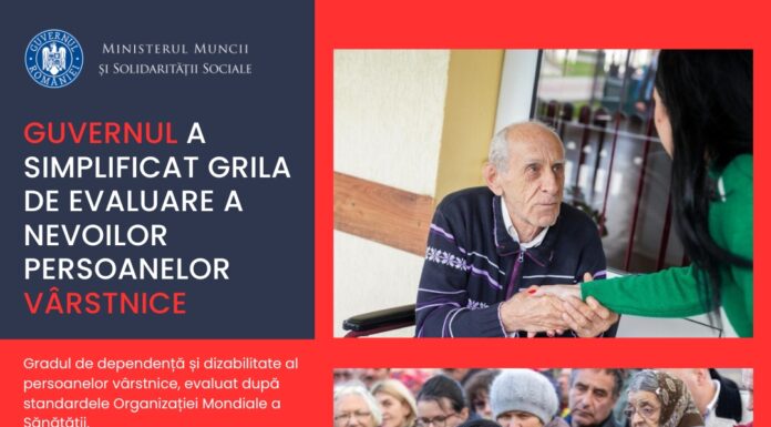 Guvernul a simplificat grila de evaluare a nevoilor persoanelor vârstnice