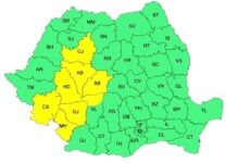 Avertizări meteo de ploi și vânt