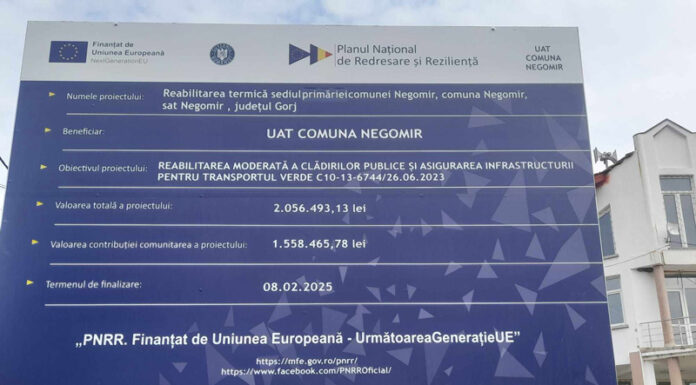 Reabilitarea sediului primăriei din Negomir și a drumurilor sătești se apropie de final