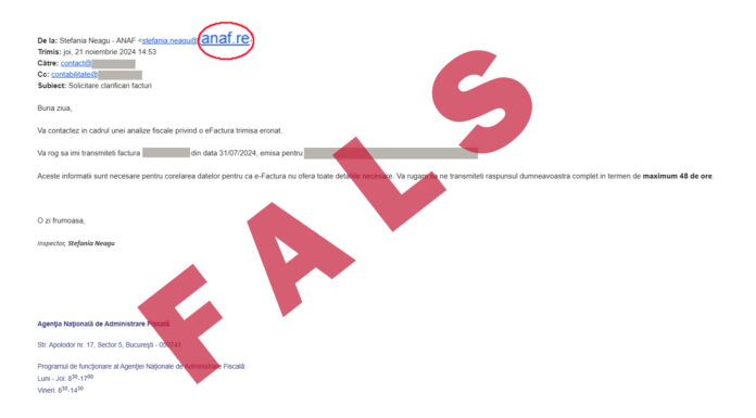 Noi mesaje false în numele ANAF