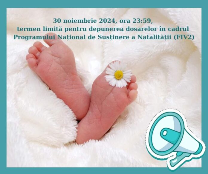 30 noiembrie, termen pentru depunerea dosarelor în cadrul programului de susţinere a natalităţii