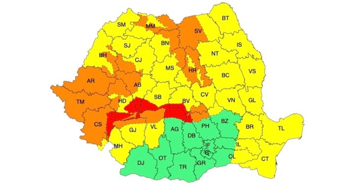 Cod roșu de viscol la munte