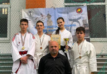 Doi frați din Bâlteni, medaliați la o competiție națională de karate