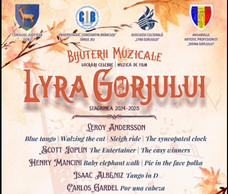 Lyra Gorjului, bijuterii muzicale, la UCB Târgu Jiu!
