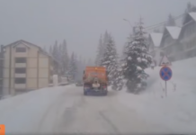 FOTO/VIDEO| Rânca, deszăpezită de utilajele DRDP Craiova