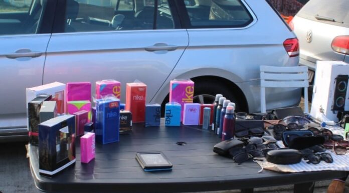 Târgu Jiu: Produse contrafăcute, confiscate de polițiști din Târgul Auto