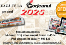Anunț pentru abonații Gorjeanul