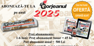 Anunț pentru abonații Gorjeanul