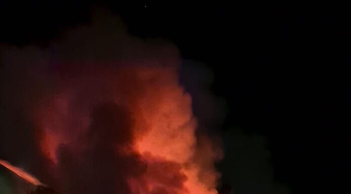 FOTO, VIDEO: Incendiu la un depozit de materiale din Tismana