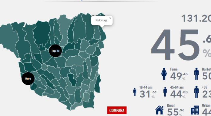 Au votat peste 131.000 de gorjeni