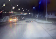 FOTO/VIDEO, Târgu Jiu: Căzut pe carosabil, salvat de doi jandarmi