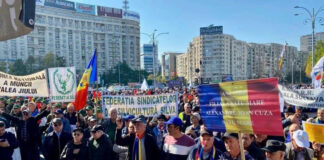 Revendicările sindicaliștilor din cadrul CNS Meridian: Abrogarea ordonanței sărăciei! FNM, proteste la Târgu Jiu